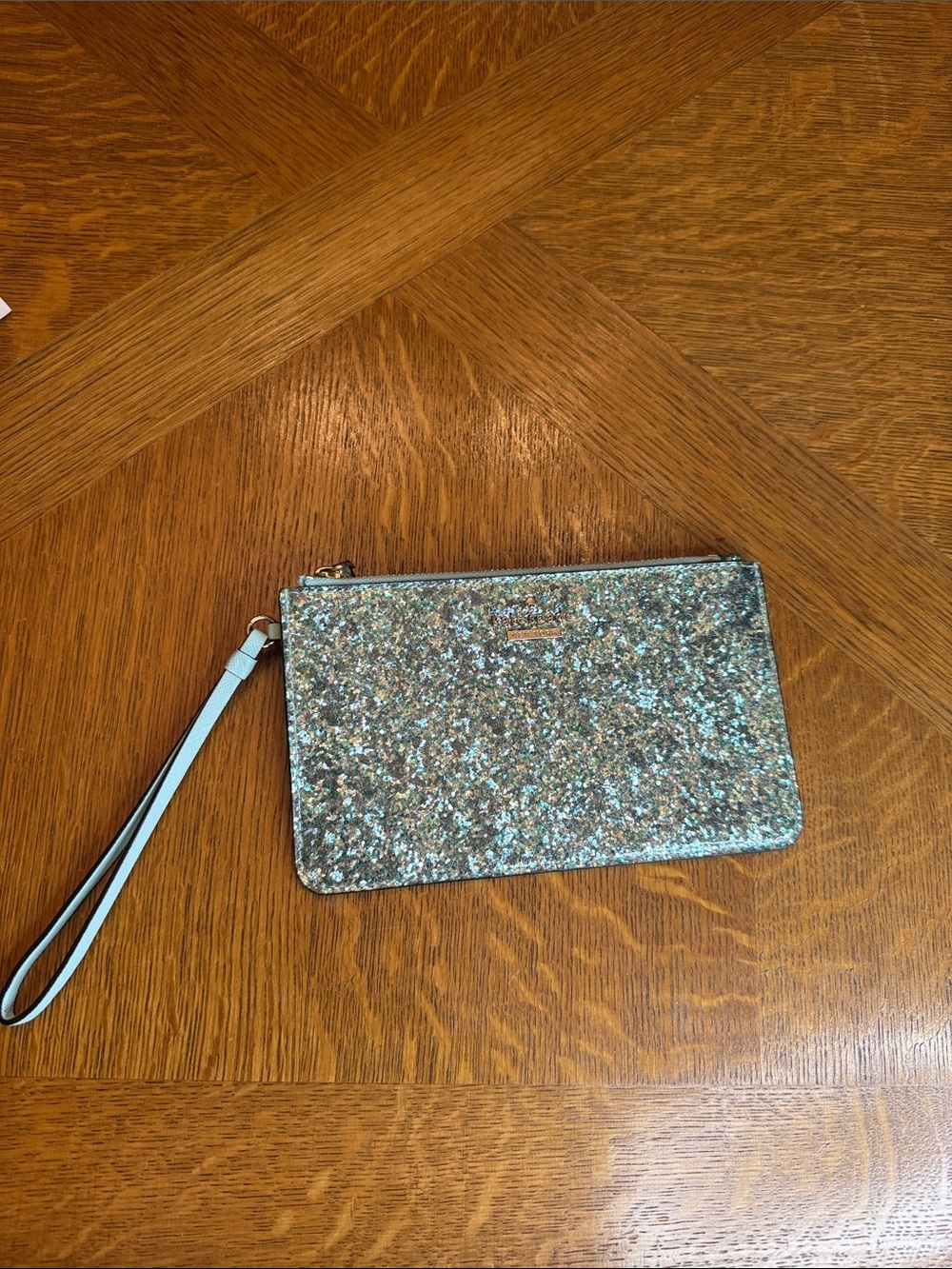 Kate Spade Glitter Bug Wristlet in Aqua Teal